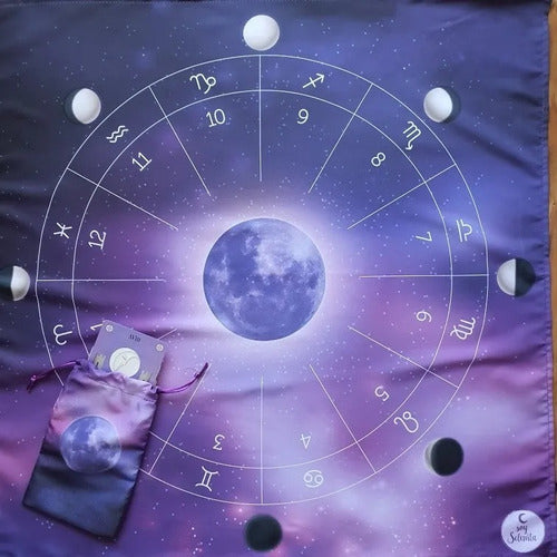 Soy Selenita Paño Tarot + Bolsa (para Cartas) - Fases De La Luna 4