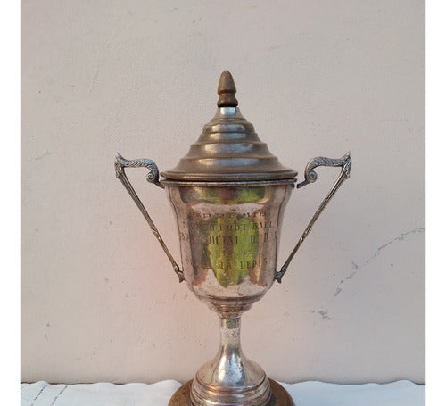 Antigua Copa Trofeo 50cm Foot Ball 1962 1er Premio Talleres 0