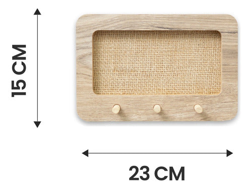 Wooden Key Holder - #01 Mini Belgium - 23 cm x 15 cm 6