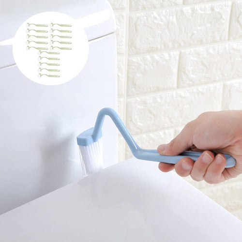 Curved Toilet & Kitchen Brush Ideal for Hard-to-Reach Places 1