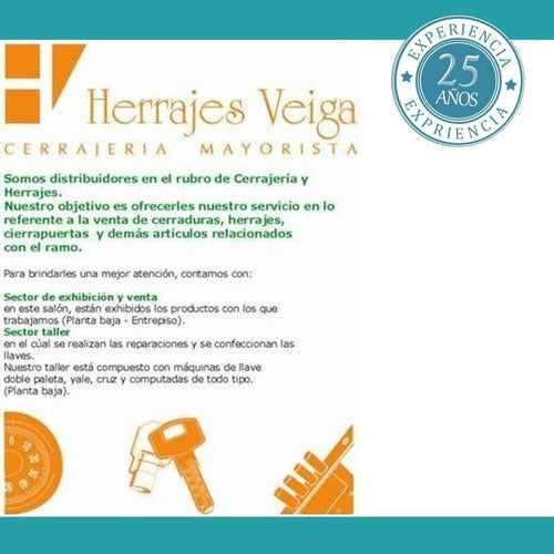 HV Combo Reten Para Puerta A Piso X 8 Bronce Pulido Veiga 5