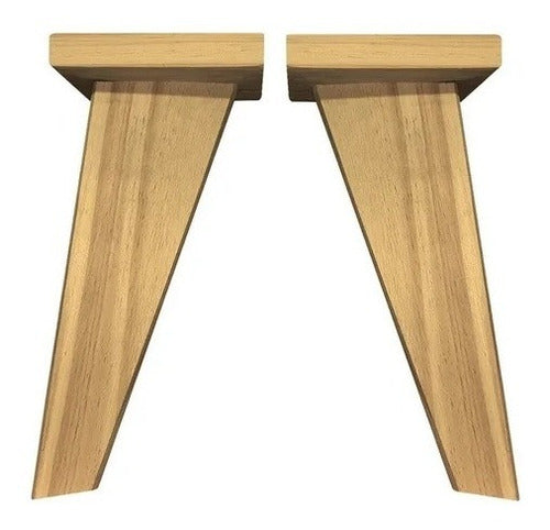 Kit 4 Scandinavian Nordic Wooden Table Legs Base 25x3.5 0