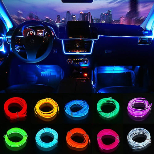 Grupo Sayde Hilo Neon Led El Wire 3 Metros A Pilas Cable Luces Tuning 3