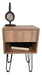 Modern Bedside Table with Drawer. Melamine and Hairpin Legs 0