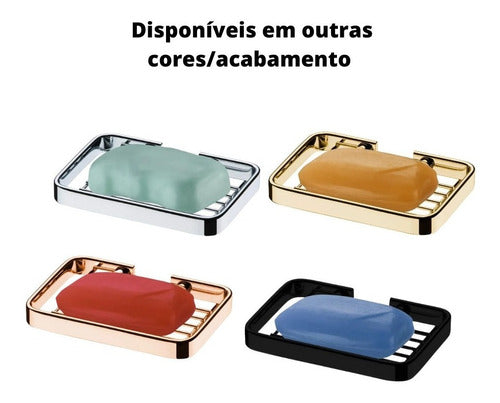 Saboneteira Porta Sabonete De Parede Banheiro Box Cromada 2