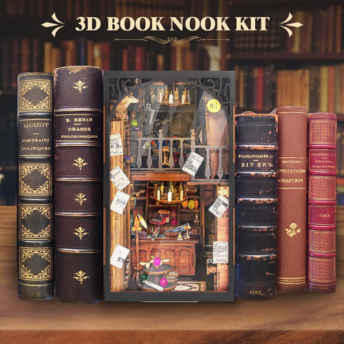 Kit Diy Para Adultos, Libro Nook Con Luces Led, 30 X 20 X 15 6