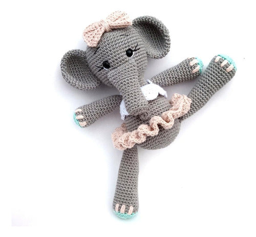 Handmade Crochet Elephant Amigurumi Cuddly Toy 1