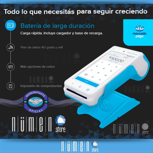 Mercado Pago Kit Posnet Lector Point Smart Wireless Wifi 4 1