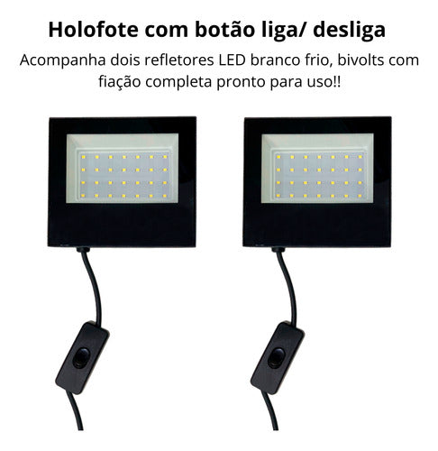 Suporte Tripé 2 Holofotes 50 W Estética Automotiva studio 1