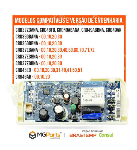 Kit Placa Controle E Sensor 2.7k Geladeira Consul Crd37 2