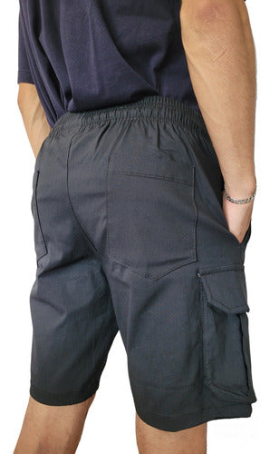 Distribuidora La Pochita Black Stretch Cargo Bermuda Shorts 3