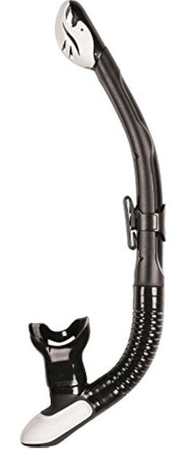 Mares Ergo Dry Snorkel, Negro Y Blanco 0