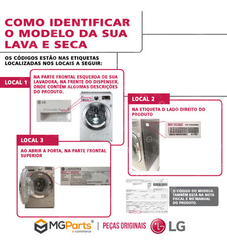 Conector Saída Água Lava E Seca LG Wd1409 Wd1410 Wd1411 4