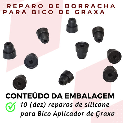 Reparo De Borracha Para Bico Aplicador De Graxa - 10 Pcs 2