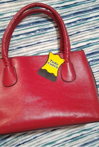 Cartera De Cuero Roja Nueva 6