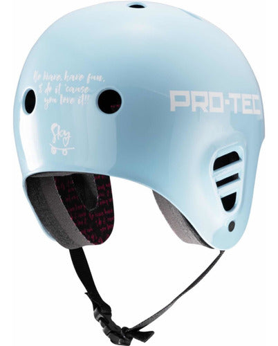 Protec Casco Protec Full Cut Skate Rollers Scooter Sky Brown Blue 2