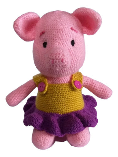 Artesanias con Sofy Chanchita, Amigurumi Hipoalergénico, Con Vestido Desmontable 0