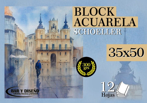 BYD Block Papel Acuarela 300gr 35x50 Schoeller 0