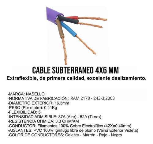 Conduelec Underground 4 X 6 Mm Cable Roll 10 Meters 2