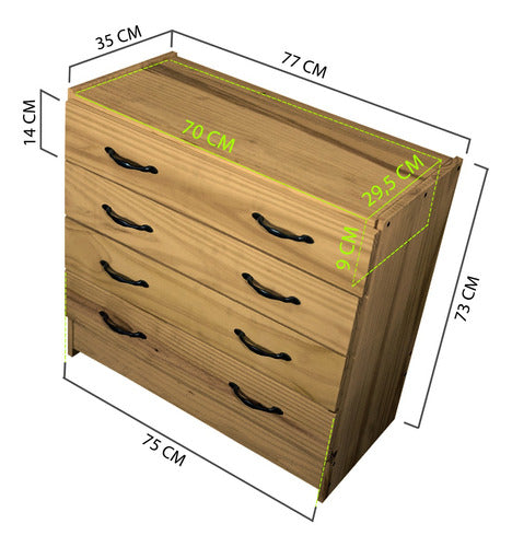 Sajo Classic 4-Drawer Chest of Drawers Organizer 4