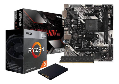 Pc Gamer Amd Ryzen 5 4600g 4gb 480gb Ssd Rx550 Gab Gamer 1