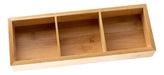 Veranova Caja Organizador Baño Cocina Madera Bambu 3 Divisiones 6