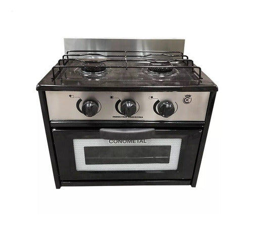 Gas Natural 2-Hob Cooktop with Oven 4