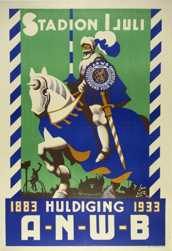 Caballero Medieval Holanda - Afiche 1933 - Lámina 45x30 Cm. 0