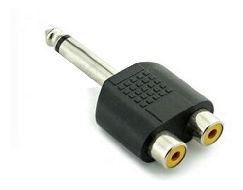 Adapter Plug Mono 6.5 to 2 RCA Jacks P-223 per Unit 0