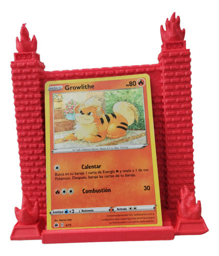 3D Fire Type Pokémon TCG Anime Card Holder Stand 0