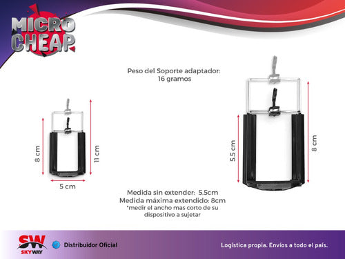 Adaptador Celular Camara Rosca Univers Tripodes Monopod Tr5 1