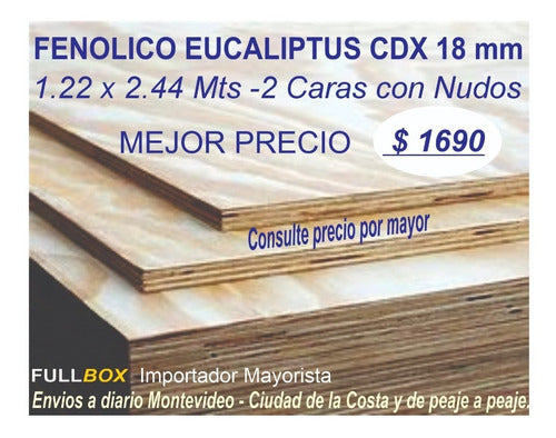 Chapon Fenolico Euca 12mm 122 X 244 Cdx Mejor Precio Fullbox 2