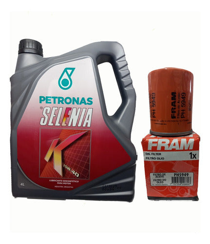 Kit Filtro De Aceite Fram Fiat Siena Y Palio + Selenia 15w40 0