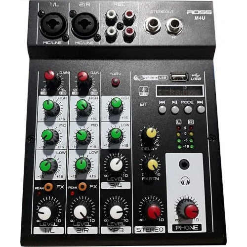 Ross Mixer M4U Professional Equalizer DJ USB Bluetooth 4.1 0