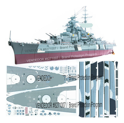 Acorazado Bismarck 1.300 Papercraft 0