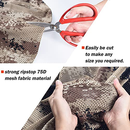 Grvcn Camouflage Net for Hunting Camping 1.5x2m - Desert 3