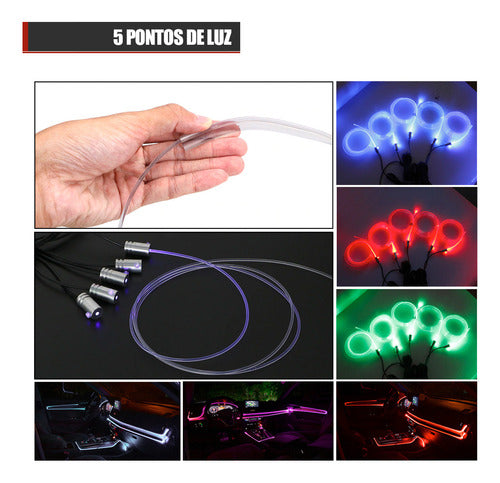 Fita Led Painel Elantra 2019 Neon Rgb 6m Controle Via App 5