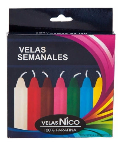 Velas Nico Weekly Candles - Box of 7 Units 0