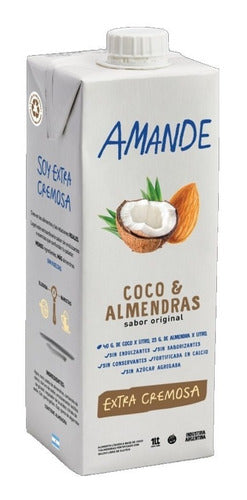 Amande Almond and Coconut Vegetable Drink 1 Lt Pack x8 2