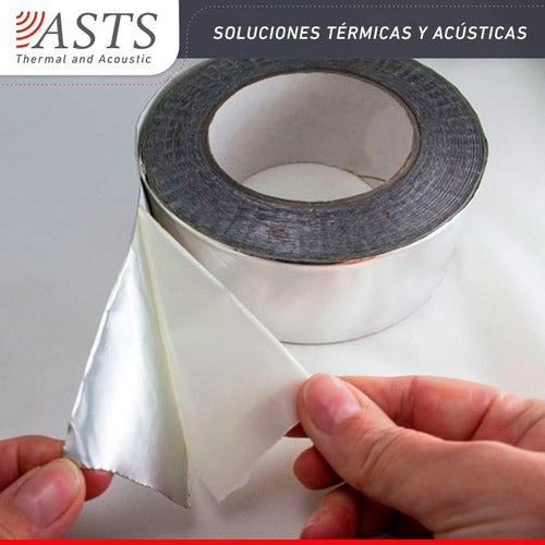 ASTS Pack X3 Cinta Aluminio Reforzada Tramada 75mmx50m 90mic 6