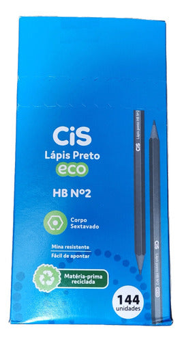 Kit Lápis Preto Cis Eco Sextavado Macio Hb Nº2 Com 20 Unid. 1