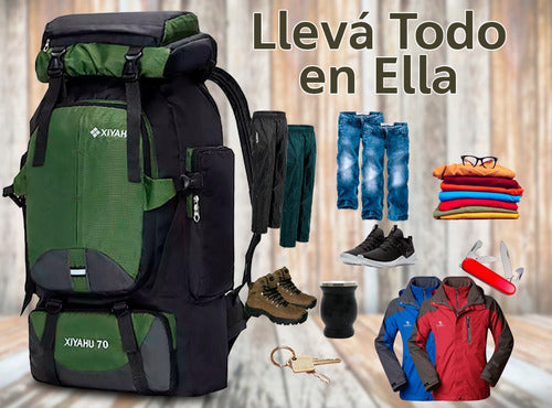 Xiyahu Mochila Camping Trekking Mochilero 70lts Reforzada Nuevo 6