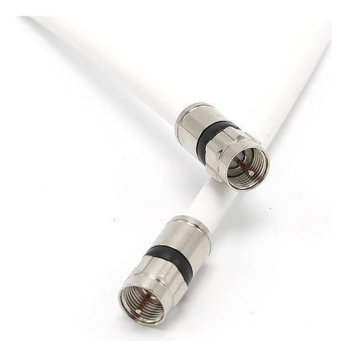 Trysnet 100 Mts Cable Coaxial RG6 Assembled with RG6 Connectors 2