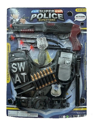 Police Firefighter Costume Toy Set with Chest Plate and Helmet 10