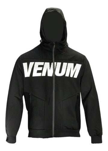 Sporty Hooded Jacket Venum Forest MMA - Running - 7
