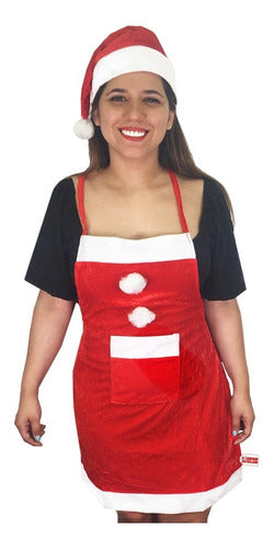 IMP Unisex Christmas Apron and Chef Hat Set 0