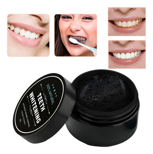 Miracle Teeth Whitening Blanqueador Dental Carbon Coco Natural No Daña 0