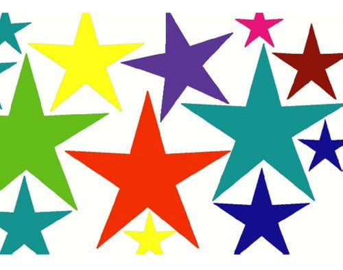 Wall Decor Plus More Variety Star Wall Vinyl Sticker 16 Pc 2 In A 8 In Peel 1