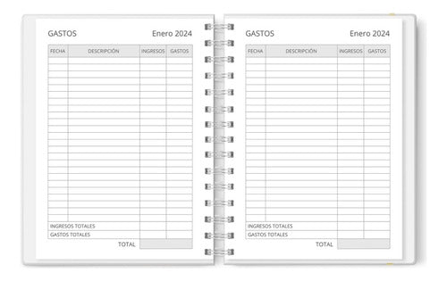 byR Organizador De Gastos 2024 Imprimible - Planificador Mensual 0