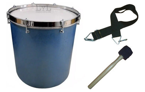 Surdo Comparsa Cancha 24 Instrument Complete with Mallet + Strap 0